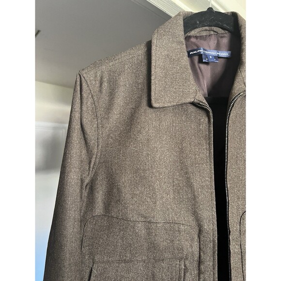 VTG Ralph Lauren Sport Wool Blazer 8 Brown Stretch New Modernist Style 31891 2V - Picture 10 of 16